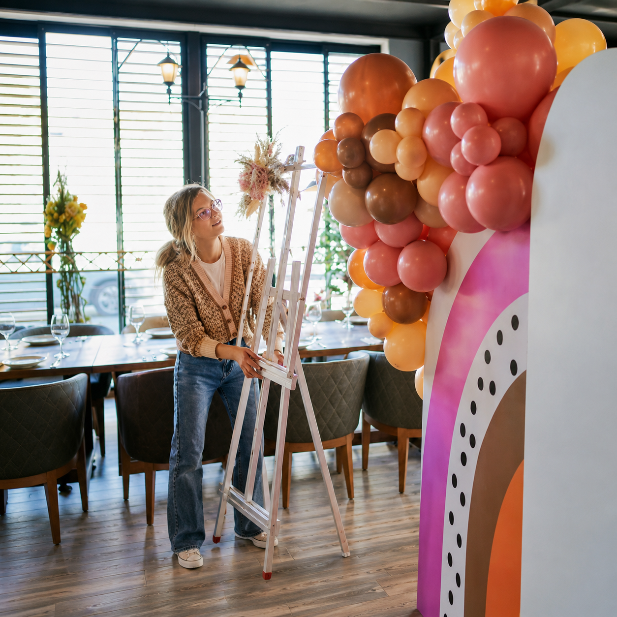 Event styling and rentals with balloon décor